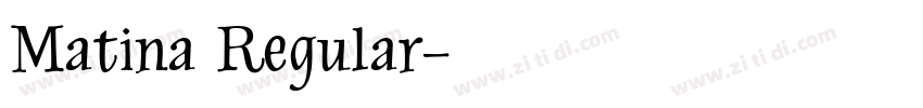 Matina Regular字体转换